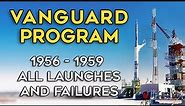 Vanguard Program - All Launches and Failures, First US Satellites, Historical Footage, AI upscale