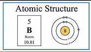 Atomic Structure (Bohr Model) for Boron (B)