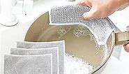 Multipurpose Wire Dishwashing Rags for Wet and Dry - 2024 New Dish Cloths for Washing Dishes, Steel Scrubbers for Cleaning Dishes, Chain Mail Scrubber Cast Iron, Non Scratch Scrubbing Pads (5PCS)
