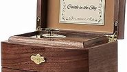 Wooden Music Box Rhymes High-end Collectible Musical Boxs Gifts for Christmas,Birthday Valentine's Day (30 Note Double Layer Music Box, Tune ; Castle in The Sky)