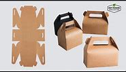 Easy fold brown and black Kraft glabe boxes candy favor gift packaging box