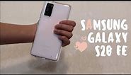 CLOUD WHITE SAMSUNG S20 FE UNBOXING | SET-UP | ACCESSORIES