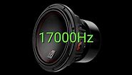 Tone frequency 17000Hz. Test your hearing! speakers/headphones/subwoofer