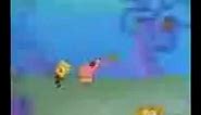 Spongebob and Patrick running away from Sandy meme