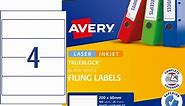 Avery Lever Arch Filing Labels L7171 4 Per Sheet