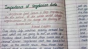 Essay on Importance of Vegetarian diet | write an essay on Importance of vegetarian diet | essay
