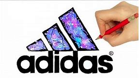 HOW TO DRAW THE LOGO OF ADIDAS STYLE GALAXY