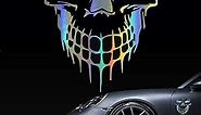 HungMieh (Upgraded Skull Stickers and Decals for Car Windows Doors and Trucks, 3D Skull Decals and Signs for Car Styling, Laser Skull Bumper Stickers for Car Decor