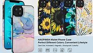 HAOPINSH iPhone 14 Marble Pattern Case Wallet