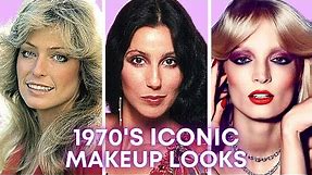 1970's Iconic Makeup Tutorial💄 | Farrah Fawcett, Cher, Disco Makeup