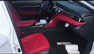 2018 TOYOTA CAMRY XSE with RED LEATHER INTERIOR