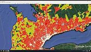 Canadian Population Density Map