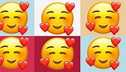 What the 🥰 Smiling Face With 3 Hearts Emoji Means Texting