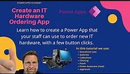 How to create an IT Hardware Ordering App with Power Apps