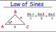 Law of Sines - Basic Introduction