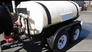Cart-Away 500 Gallon Tank Water Trailer with Multiquip Pump Rear Spray