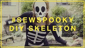 How to make a DIY Halloween Skeleton costume #SewSpooky I Hubbub Campaigns