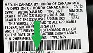 How to Find Your HONDA Paint Code