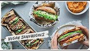 3 Delicious Vegan Sandwiches | Easy and Healthy