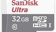 SanDisk Ultra 32GB microSDHC UHS-I Card with Adapter, Silver, Standard Packaging (SDSQUNC-032G-GN6MA)