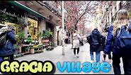 Barcelona, Spain - Discovering the Gracia Village 2024 - Barcelona 4K, 60fps