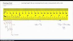 How to read measurements on a ruler.