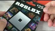 Unboxing a Roblox gift card!