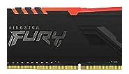 Kingston FURY Beast RGB 16GB 3200MT/s DDR4 CL16 Desktop Memory Single Module | Infrared Syncing | Intel XMP | AMD Ryzen | Plug n Play | KF432C16BBA/16