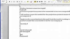 Creating a Block Style Business Letter