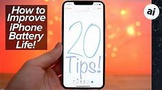 20 Tips to improve battery life on iPhone XS & XR