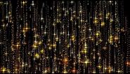 Motion Graphics Golden Raining Shiny Christmas Stars Animated Aesthetic Background