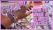 HOW TO MAKE BEADED ELASTIC BRACELETS & HOW TO TIE THE KNOT ✨preppy aesthetic✨ || KellyPrepsterStudio