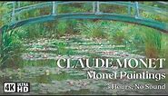 4K Claude Monet Screensaver | Monet Painting Wallpaper Slideshow | 3 Hours, No Music