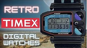 TIMEX RETRO DIGITALS - 70s 80s and 90 vintage digital watch overview with history of Timex #timex