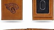Rico Industries Laser Engraved Front Pocket Wallet, Jacksonville Jaguars, Brown, 2.75" x 4"