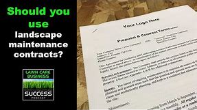 Should you use a landscape maintenance contract?
