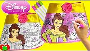 Disney Princess Belle Color N Style Purse Coloring Activity and Surprises