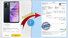 How To Make Fake mobile Bill With Flipkart || Easy Process Making a Fake Bill