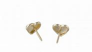 Girls' 14k Yellow Gold Heart Earrings