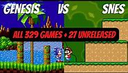 All Sega Genesis Vs SNES Games Compared Side By Side