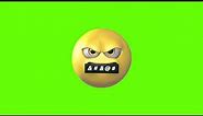 3D Swearing Face Emoji Loop Green Screen Animation | Royalty-Free