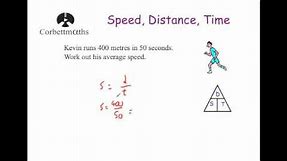 Speed, Distance and Time
