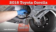 2018 Toyota Corolla engine oil and filter change
