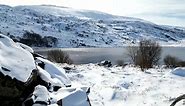 Drone captures breathtaking snow scene in Eryri/Snowdonia