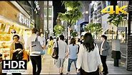 【4K HDR】Tokyo Night Walk - Ginza, Tokyo station