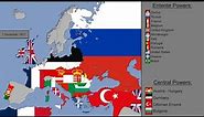 World War I in Europe with Flags: Every Day