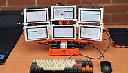 Build your own Offgrid Portable Cyberdeck with three Raspberry Pi's and six 5.5" screens