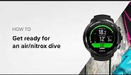 Suunto D5 - How to get ready for an air/nitrox dive?
