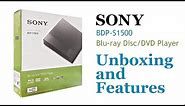 BDP S1500 Sony Blu ray player unboxing and features