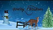 Merry Christmas Screensaver - Snowman Screensaver - Winter Snow Wallpaper - 1 HR